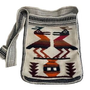 Yari Artisans woven wool shoulder bag, unisex.